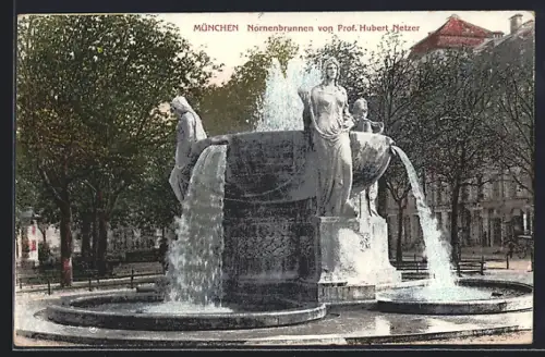 AK München, Nornenbrunnen von Prof. Hubert Netzer