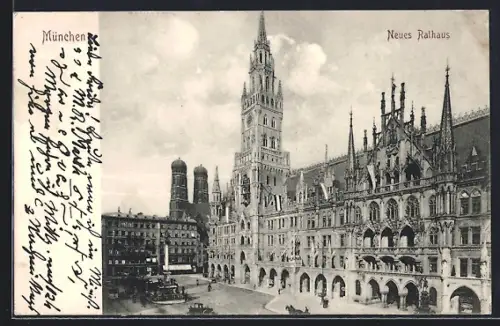 AK München, Partie am Neuen Rathaus