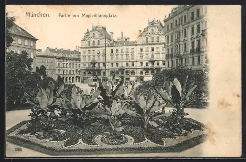 AK München, Partie am Maximiliansplatz