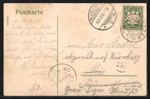 AK München, Partie am Maximiliansplatz