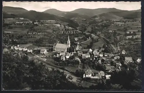 AK Oberharmersbach /badischer Schwarzwald, Blick über den Ort