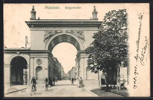 AK München, Partie am Hofgartentor