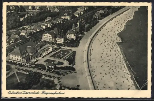 AK Travemünde, Fliegeraufnahme des Strandes