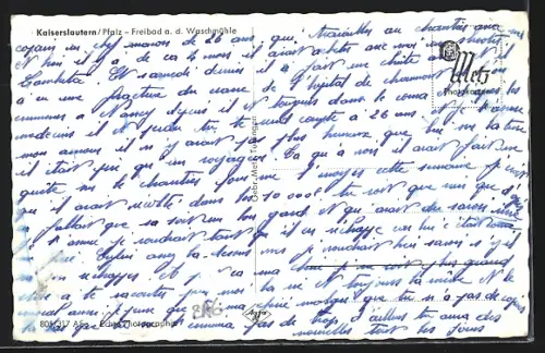 AK Kaiserslautern /Pfalz, Freibad an der Waschmühle