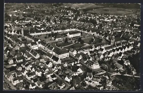 AK Freudenstadt /Schwarzwald, Ortsansicht vom Flugzeug aus
