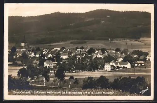 AK Weissenstadt, Gesamtansicht mit Waldstein