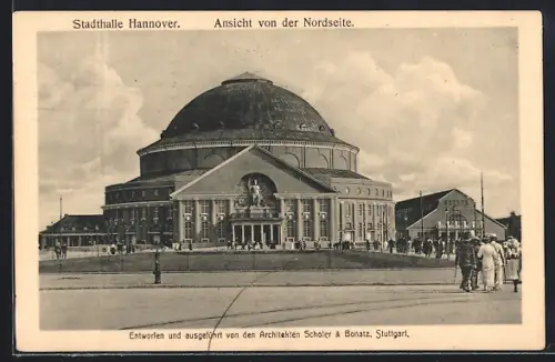 AK Hannover, Stadthalle, Ansicht von der Nordseite