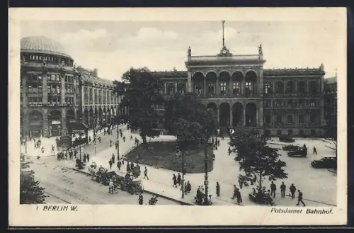 AK Berlin-Tiergarten, Blick zum Potsdamer Bahnhof
