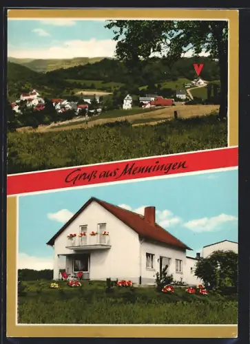 AK Menningen / Sauer, Bauernhof-Ferienhaus N. Schloeder, Ortsansicht