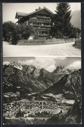 AK Oberstdorf /Allgäu, Allgäuer Haus, Gesamtansicht