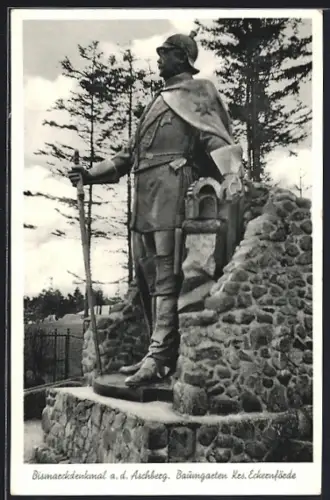 AK Ascheffel, Bismarckdenkmal auf dem Aschberg