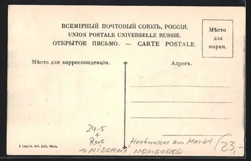 AK Nischni Nowgorod, Hochwasser am Markt