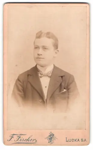 Fotografie F. Fischer, Lucka /S. A., Porträt eines jungen Mannes