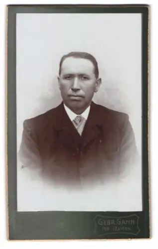 Fotografie Gebr. Gahn, Hof i. Bayern, Porträt eines Mannes
