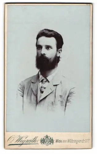 Fotografie Otto Wegrath, Wien, Währingerstr. 107, Porträt eines eleganten Herrn