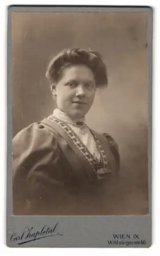 Fotografie Carl Zapletal, Wien IX, Währingerstr. 46, Porträt einer Dame