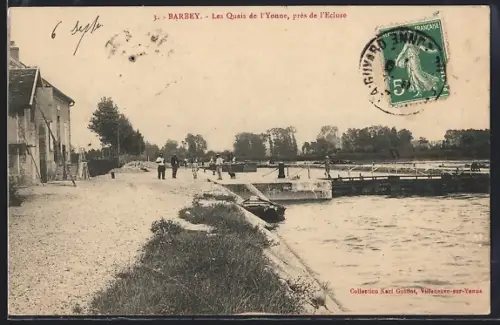 AK Barbey, Les Quais de l`Yonne, près de l`Écluse