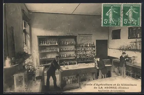 AK Venoy /Yonne, École d`Agriculture et de Viticulture de La Brosse, Application de Laboratoire