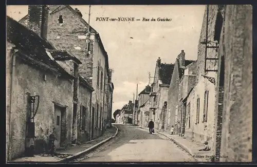AK Pont-sur-Yonne, Rue des Guiches