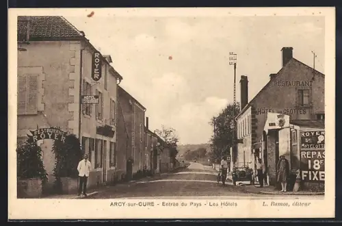 AK Arcy-sur-Cure, Entrée du Pays, Les Hôtels