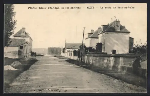 AK Pont-sur-Yonne, La route de Bray-sur-Seine