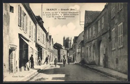AK Irancy, Grande Rue avec la maison renaissance de Soufflot