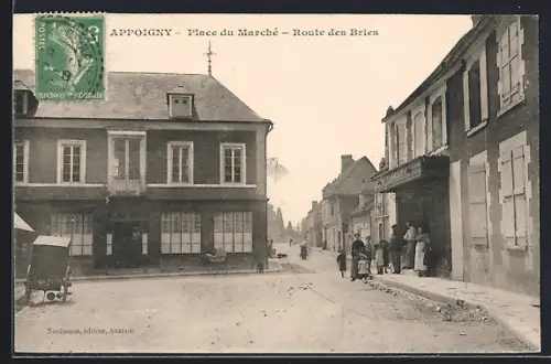 AK Appoigny, Place du Marché, Route des Bries