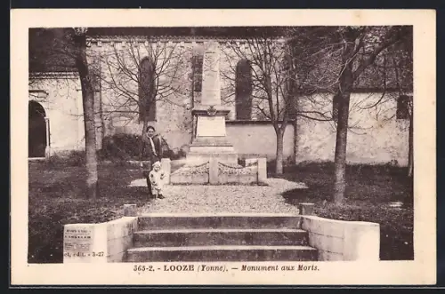 AK Looze /Yonne, Monument aux Morts
