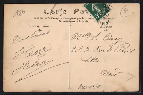 AK Auxerre, Rue Fécauderie, Vieux Maisons