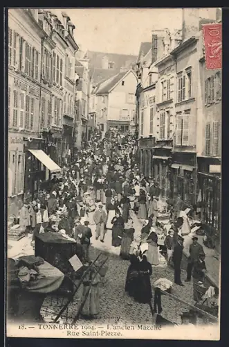 AK Tonnerre, L`ancien Marché Rue Saint-Pierre