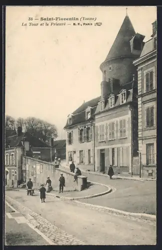 AK Saint-Florentin /Yonne, La Tour et le Prieuré