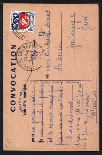 AK Auxerre, Publicité pour Paris-Auto-École J. Maudhuy avec illustrations de véhicules anciens