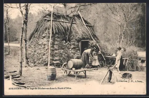 AK Sormery, Une loge de bûcherons dans la Forêt d`Othe