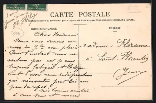 AK Chablis, Inondations des 20, 21 et 22 Janvier 1910, Le Serein et le Grand Pont