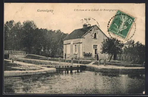 AK Germigny, L`Écluse et le Canal de Bourgogne