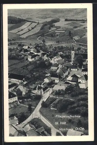 AK St. Veit i. Mühlkreis, Gesamtansicht, Fliegeraufnahme