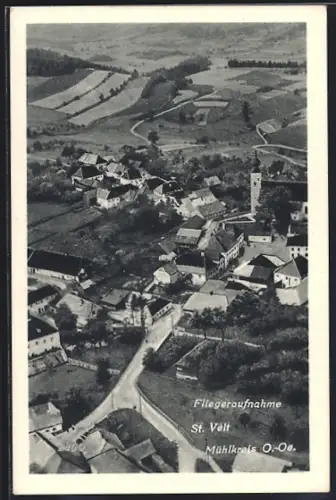 AK St. Veit i. Mühlkreis, Gesamtansicht, Fliegeraufnahme