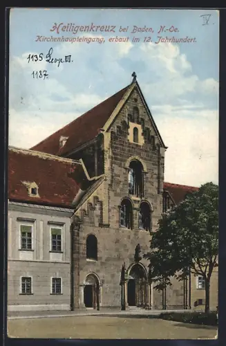 AK Heiligenkreuz, Kirche aus dem 12. Jahrhundert