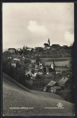AK Friedberg /Stmk., Gesamtansicht von einem Hügel aus