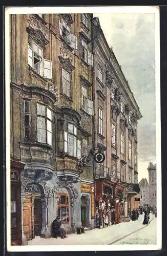 Künstler-AK Wien, Am Hof, Urbanikeller am Hof