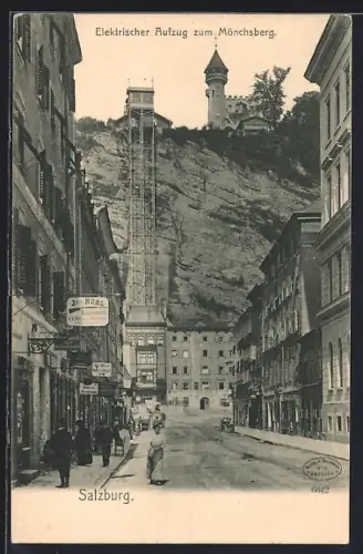 AK Salzburg, Elektrischer Aufzug zum Mönchsberg