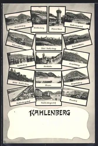 AK Wien-Kahlenberg, Leopoldsberg, Stefanie-Warte, Zanhradbahn und Gasthof Bockkeller