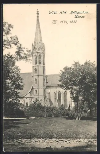 AK Wien-Heiligenstadt, Blick zur Kirche