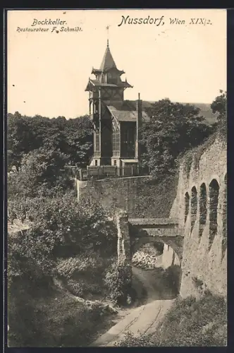 AK Wien-Nussdorf, Gasthaus Bockkeller der k.u.k. Hofbrauer