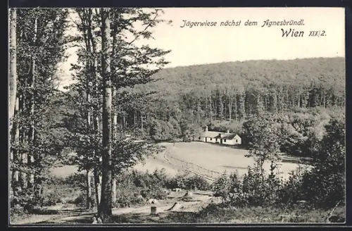 AK Wien, Jägerwiese nächst dem Agnesbründl