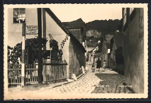 AK Wien-Sievering, Blick in eine kleine Gasse