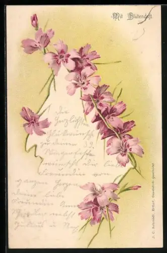 Duft-AK Rosa Blumen in Blüte