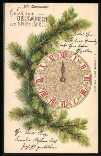 Duft-AK Uhr mit Tannenzweig