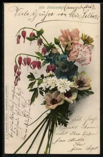 Duft-AK Bunter Blumenstrauss mit Duft