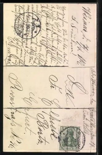 Duft-AK Mädchen mit Blumen